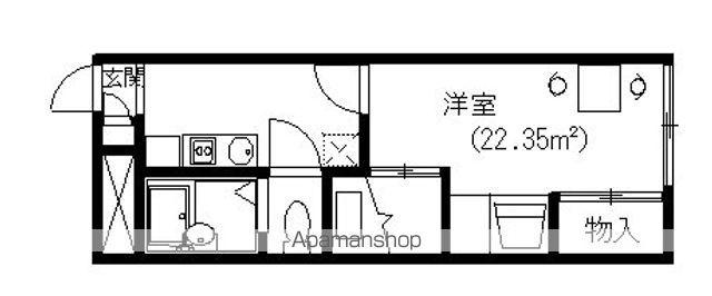 レオパレスSPARROW(1K/2階)の間取り写真