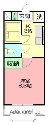 テクトピア秦野(1K/1階)の間取り写真