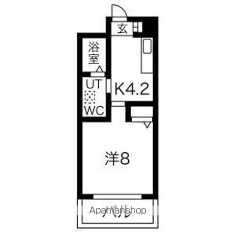 PICASSO(1K/6階)の間取り写真