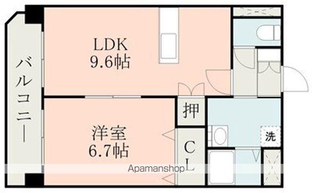 DREW一番館(1LDK/4階)の間取り写真