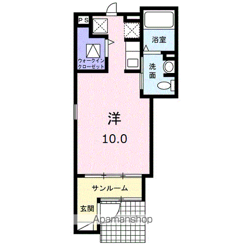 名鉄犬山線 上小田井駅 徒歩24分 2階建 築12年(1K/1階)の間取り写真