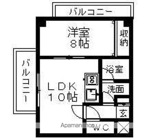 メゾンエトワール(1LDK/11階)の間取り写真