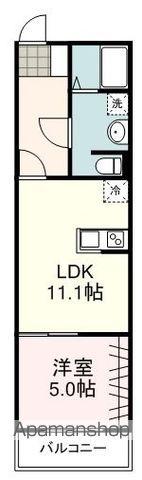 アンビエラ茶町(1LDK/4階)の間取り写真