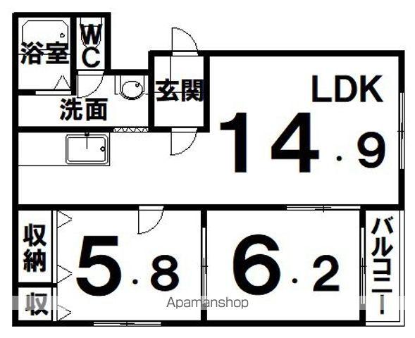 ピュアライフ宝来Ⅱ(2LDK/2階)の間取り写真