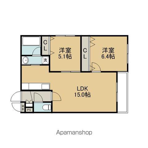 センチュリー北斗(2LDK/4階)の間取り写真