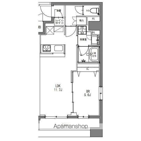 LA DOUCEUR秋葉原(1LDK/9階)の間取り写真