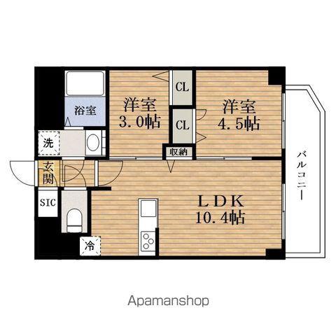 ESLEADRESIDENCE ザ・グラン南堀江(2LDK/5階)の間取り写真
