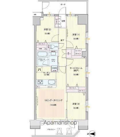 パレステージ綾瀬(3SLDK/7階)の間取り写真