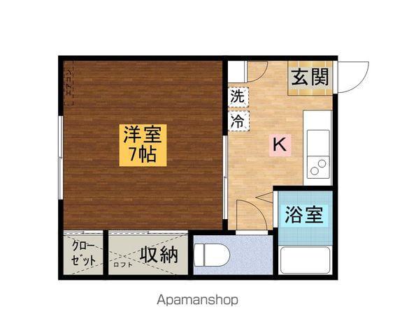 メゾンロンシーム(1K/1階)の間取り写真