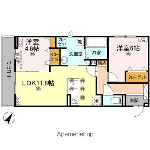 リエートパーク(2LDK/3階)の間取り写真