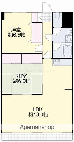 コスモハイツ関(2LDK/8階)の間取り写真