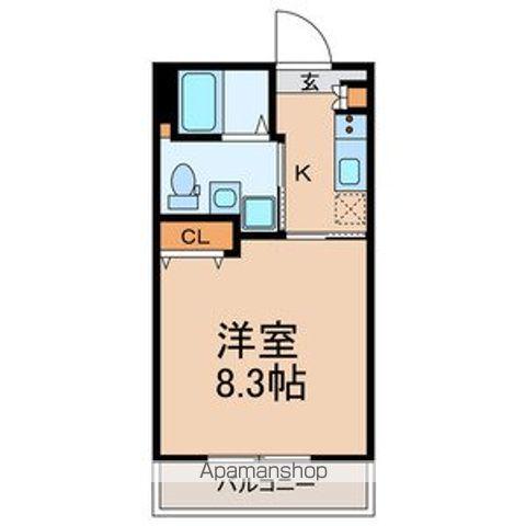山王町マンション(1K/1階)の間取り写真
