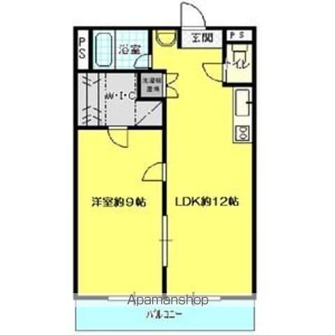 シャトー共栄(1SLDK/3階)の間取り写真