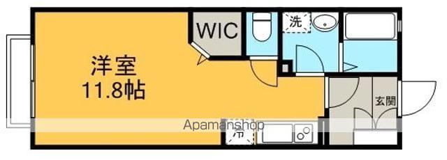 ヴィルドミール(ワンルーム/1階)の間取り写真