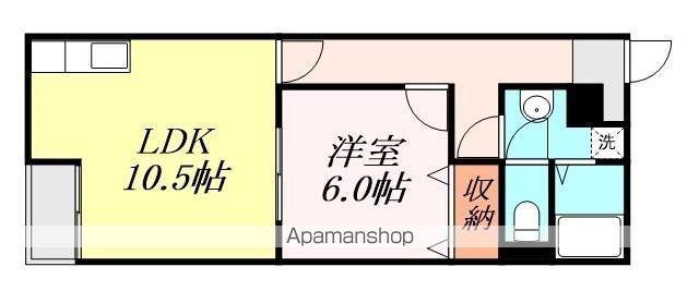 ライフイン・大草(1LDK/2階)の間取り写真