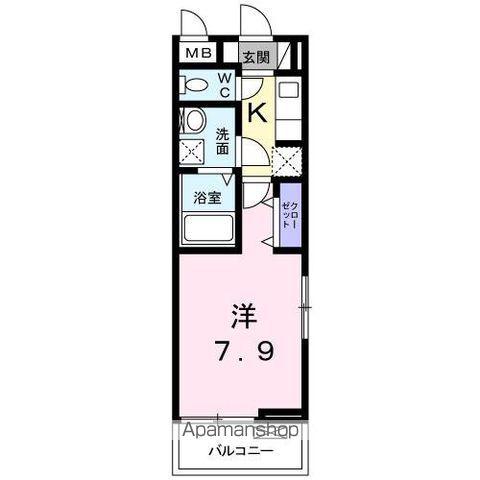 グローヴ・ガーデンⅩ(1K/2階)の間取り写真