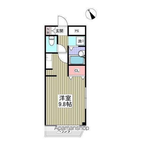 中村第一コーポ(ワンルーム/1階)の間取り写真