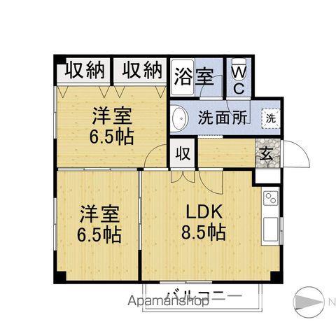 プランドール宝永(2DK/3階)の間取り写真