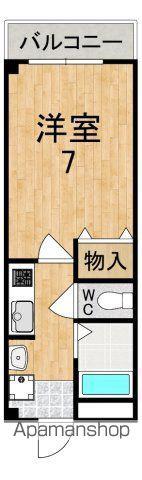 亀井弐号館(1K/2階)の間取り写真