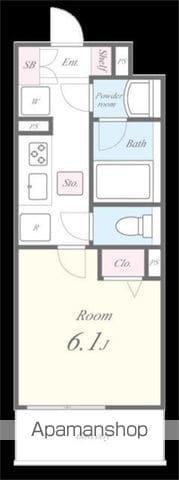 BUCHE津田沼(1K/1階)の間取り写真