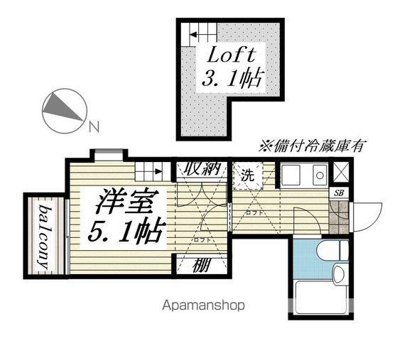 オネスティパレス(1K/1階)の間取り写真