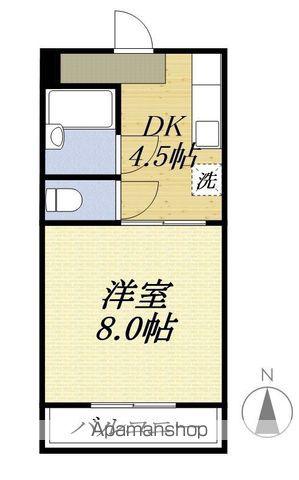 わかば台ハイツ(1DK/1階)の間取り写真