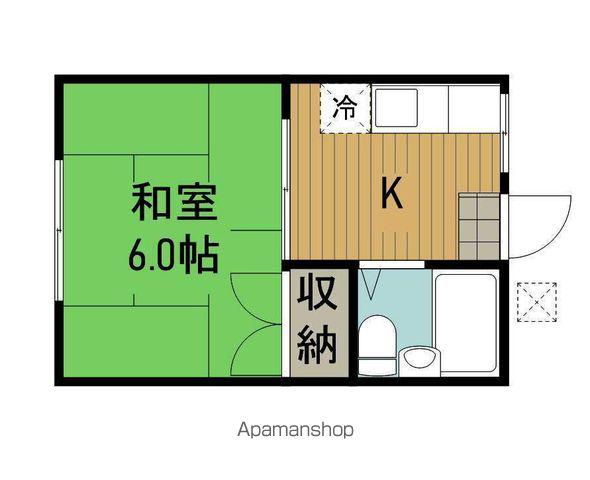 曽根ハウス(1K/2階)の間取り写真