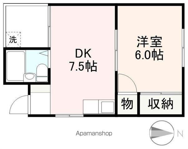 セントラルハイツ(1DK/3階)の間取り写真