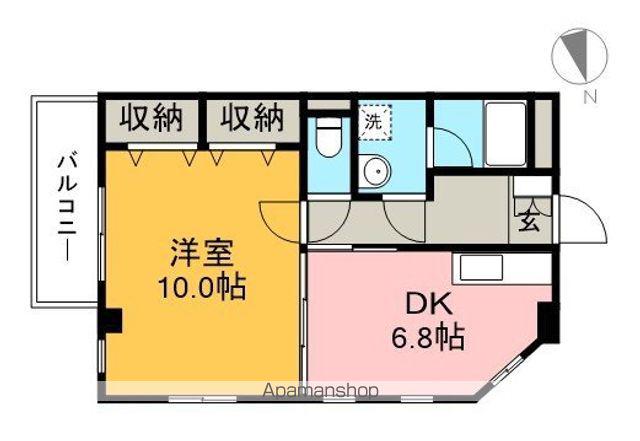 シグナルハウス(1DK/4階)の間取り写真