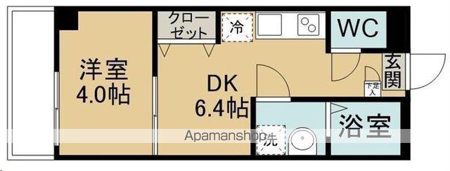 TERASU仙台(1DK/1階)の間取り写真
