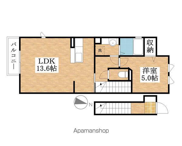 サン プレジオ(1LDK/2階)の間取り写真
