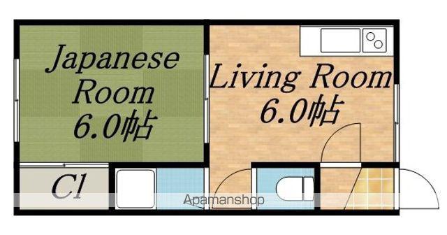 北峰ビル(1DK/3階)の間取り写真