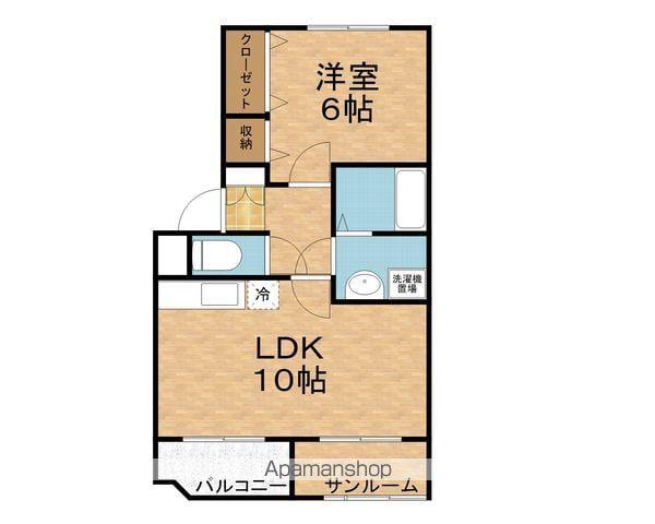 アネシススクエア(1LDK/2階)の間取り写真
