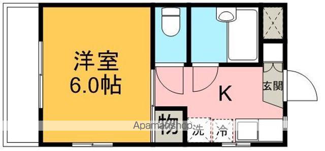 第12増尾ビル(ワンルーム/4階)の間取り写真