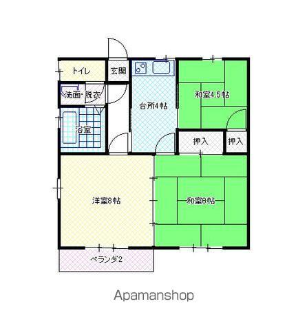サンハイツ(3K/1階)の間取り写真