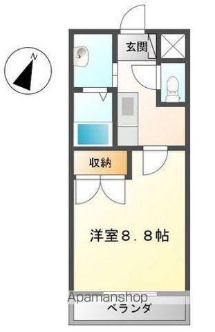 ブランシェコート(1K/2階)の間取り写真