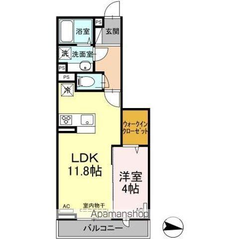 エクセリア上鷺宮Ⅰ(1LDK/2階)の間取り写真