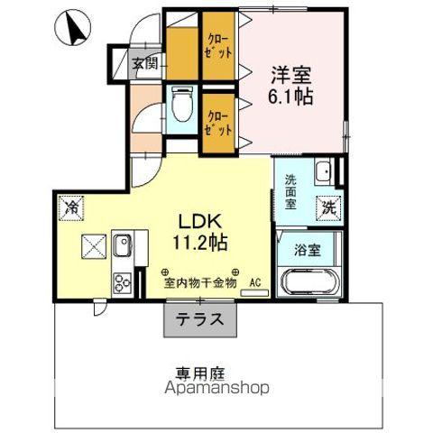 リベルテ・M II(1LDK/1階)の間取り写真