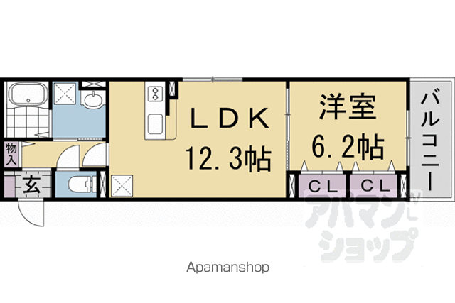 レジデンス グレース(1LDK/3階)の間取り写真