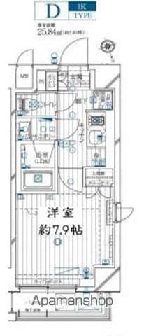REGALIZ用賀(1K/5階)の間取り写真