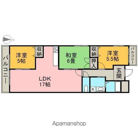 ユーハウス鶴舞Ⅱ(3LDK/8階)の間取り写真