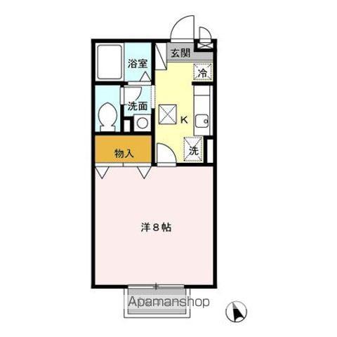 コンフォート(1K/1階)の間取り写真