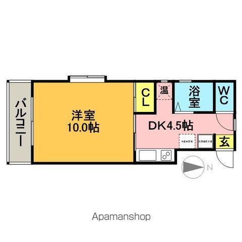 エトランゼⅤ宮本(1K/4階)の間取り写真