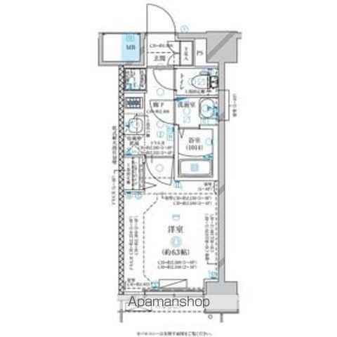 ディアレイシャス名古屋太閤通Ⅱ(1K/8階)の間取り写真