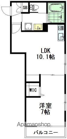 クレールヴェール(1LDK/1階)の間取り写真