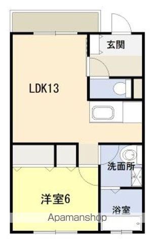 ウエスト MINION(1LDK/2階)の間取り写真