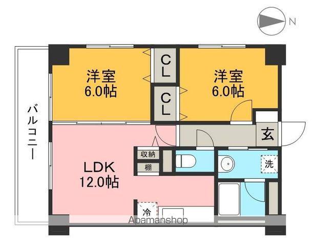 アバンギャルド・プランドール(2LDK/1階)の間取り写真