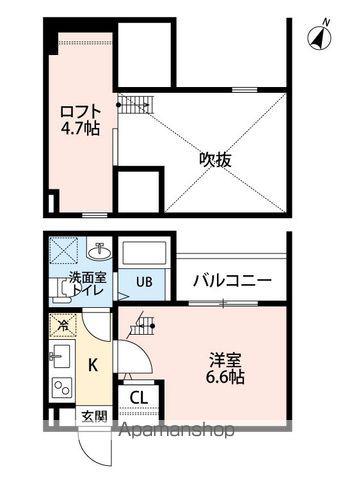 プレティオーザⅠ東山(1K/1階)の間取り写真