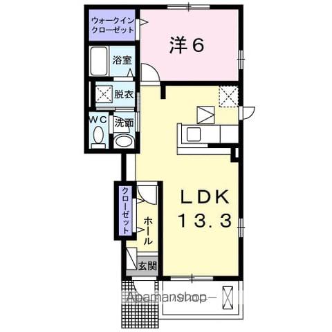 サンライズ トキワⅡ(1LDK/1階)の間取り写真