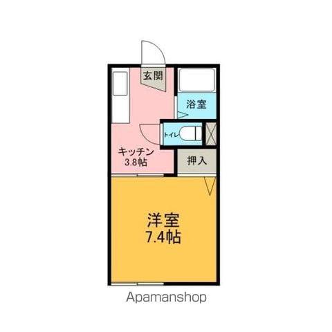 メゾンドピュール(1K/2階)の間取り写真